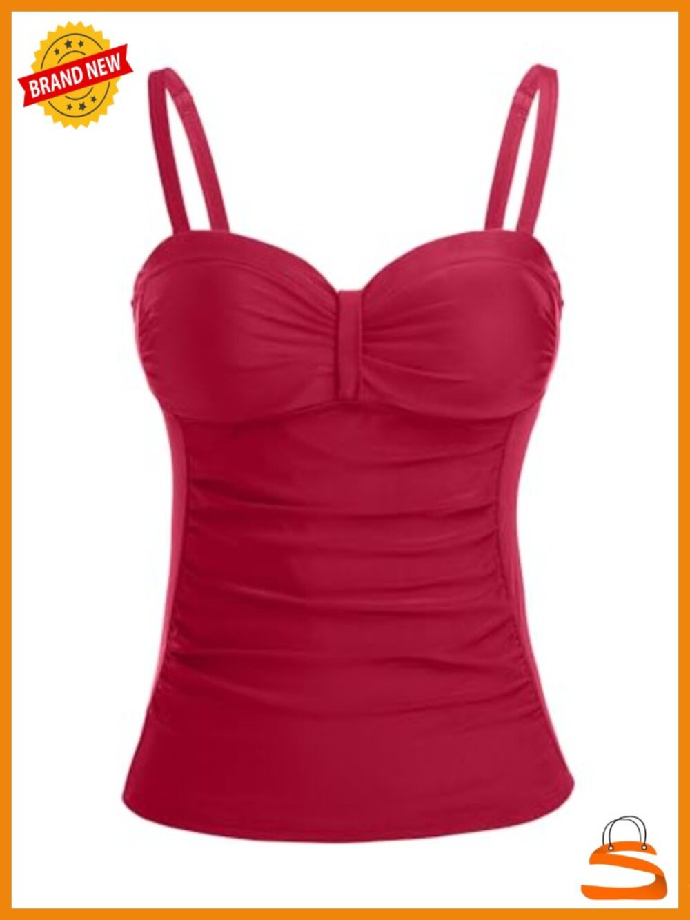 Underwire Tummy Control Push Up Swimsuit Top Tankini - No Bottom